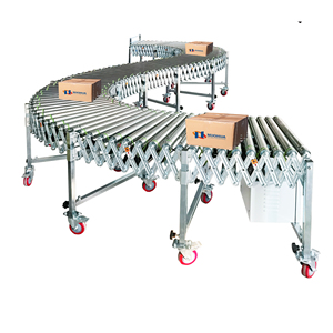 Förderer hersteller Expendable Power Roller Conveyor Flexibles einziehbares Fördersystem zum Laden Entladen Transport