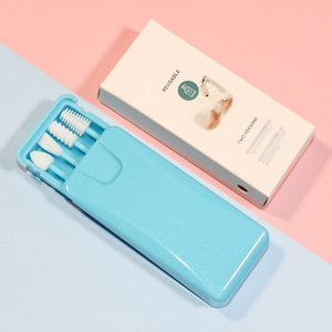 4pcs Reusable Silicone Makeup Tools Rough Friction <strong>Q</strong>-<strong>Tip</strong> Touch-ups Pointed <strong>Q</strong> <strong>Tips</strong> for Ear Wax Removal Cotton Bud - Product Image 4