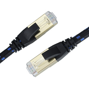 Fabrika özelleştirilmiş çinko alaşım CAT8 ağ kablosu 8P8C RJ45 Ethernet kablosu saf bakır korumalı tel - Product Image 4
