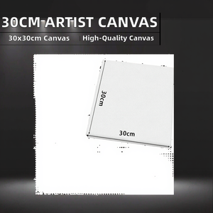 Tùy Chỉnh 30*30Cm Màu Trắng Chính Sắc Tố Kéo Dài Vải Tinh Khiết Bông Lanh Hỗn Hợp Chất Liệu Nghệ Sĩ Khung Trống Sơn Dầu Sơn - Product Image 3