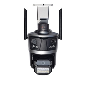 双面IP PTZ圆顶摄像机2MP 4MP双镜头无线CC摄像机WiFi，带3镜头三屏视图 - Product Image 4