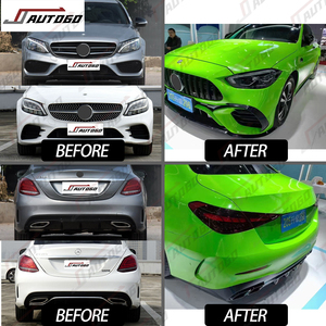 ชุดปรับแต่งตัวถังสำหรับรถเมอร์เซเดส-เบนซ์ซีคลาส W205 C180 C200 C300 C260 4MATIC อัพเกรดเป็น2022 2023 2024 2025 E63 - Product Image 2