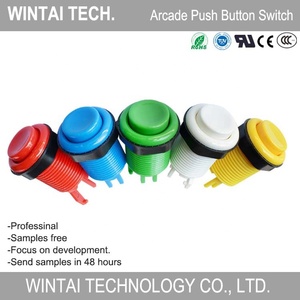 Wintai-Tech China 100mm transparenter Arcade-Druckknopf mit <span class=keywords><strong>LED</strong></span>-und Mikrosc halter Momentan-Druckknopf schalter Arcade