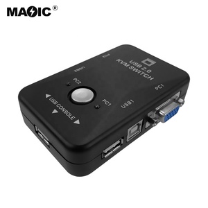 新着USBKVMスイッチ2ポートUSB2.0VGAスプリッタープリンターマウスキーボードビデオUSBスイッチャー - Product Image 2