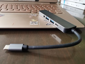 5合1集线器USB C型HDMI兼容多端口适配器，带输出USB 3.0 2.0音频USB C PD充电端口 - Product Image 2