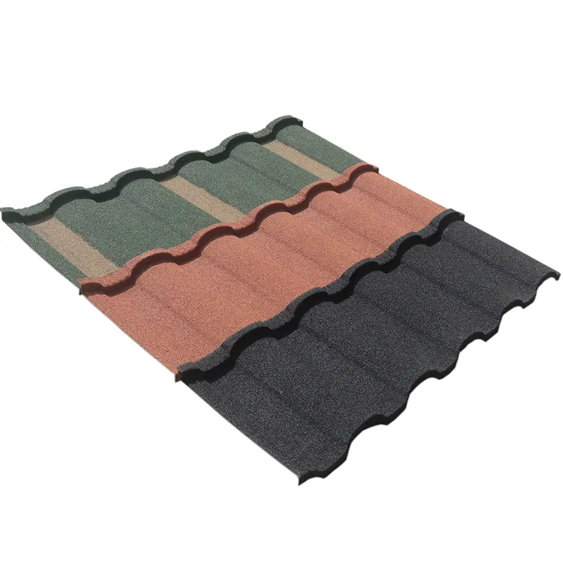 high quality building and decoration necessary materials easy install stone coated metal shingle roof tiles