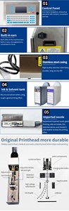 Automatische Hochgeschwindigkeits-CIJ-Industrie tinten strahl drucker Punktmatrix-Datums codierung maschine für den Druck von Eiern und Karten etiketten - Product Image 6