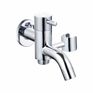 All Copper Chrome Plated Nozzle for Women's Washing Set, Toilet Companion, Copper <strong>Small</strong> Faucet with Dark Gray TPU Spring Tube - Product Image 2