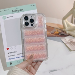 Aşağı ceket epoksi Glitter TPU sert PC Fram 360 özel Logo cep telefonu kılıf MOTO G oynamak için 2024 kenar 60 Fusion G 24 güç kapak - Product Image 4