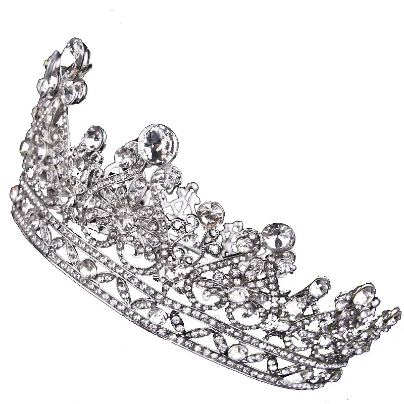 Большая Круглая Корона из горного хрусталя в форме сердца, Европейская и американская принцесса, свадебные аксессуары для волос