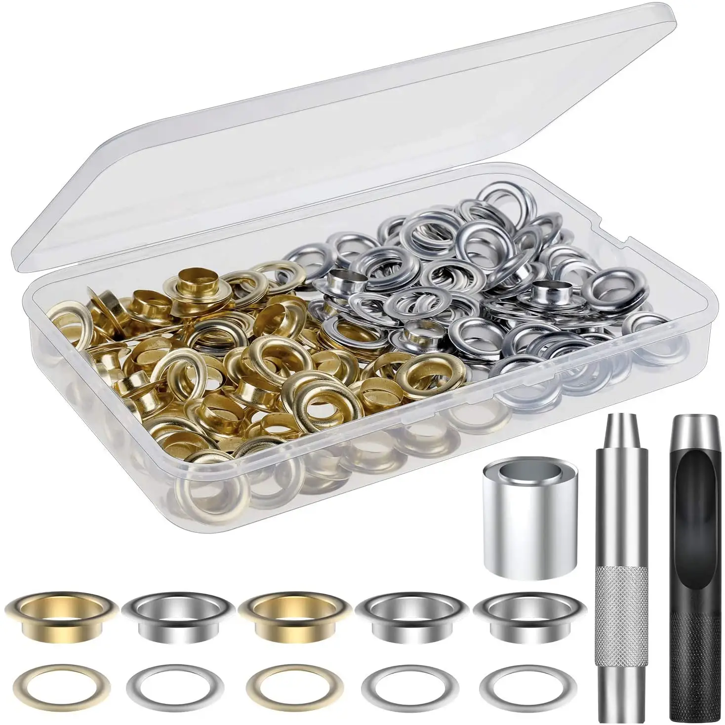 50set occhielli kit passacavo tela tappezzeria coperture per barche bottone a pressione strumento di impostazione di fissaggio 12mm acciaio inossidabile metallo accettato