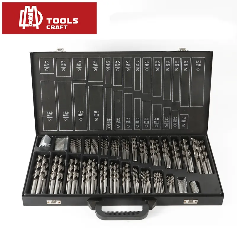 230 Stück HSS Drills Bit Set 1-10mm Qualitäts bohrer Werkzeug bohrsatz im Metall gehäuse