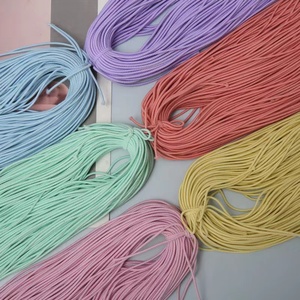 MYLULU in Stock Factory <strong>Elastic</strong> <strong>String</strong> Custom 2/2.5/3MM Polyester Colorful Round Braid <strong>Elastic</strong> Cord Rope Band for Garment - Product Image 4
