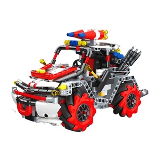 HOSHI Remote Control Block Self-Designed <strong>Programmed</strong> Mecanum Wheel Ice Battle Car Budilding Block Kit <strong>Tech</strong> Mechanical Stem Toys - Product Image 1
