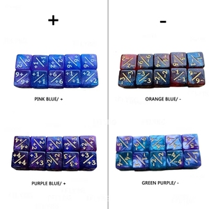 10x Acrylic Dice Math <strong>Counting</strong> Teaching Add Subtract Dice Board Game Props Double Colors Square <strong>Symbol</strong> Digital Dice