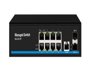 原始设备制造商16MB闪存128mb内存8 + 2 sfp端口千兆vlan托管交换机支持远程登录/控制台/网络/SSH - Product Image 1