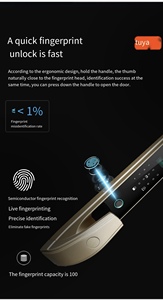 3D-Video-Gegensprechanlage Intelligentes Türschloss Biometrischer Finger abdruck 3D-Gesichtserkennung WiFi-Netzwerks icherheit Zugang zum Aluminium-Tür schlüssel code - Product Image 5