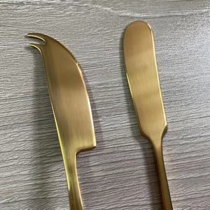 Stainless Steel High Quality 4 Pcs Gold Cheese Knife Stet Gold Chees Knives with Full #304 Material - Product Image 6