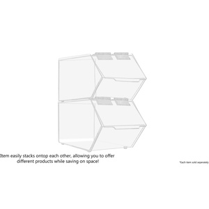 Stackable Acrylic kẹo thùng trong suốt lucite Ice Cream toppings bagel Nuts Thùng Lưu Trữ caddys với Flip-Top Nắp - Product Image 1