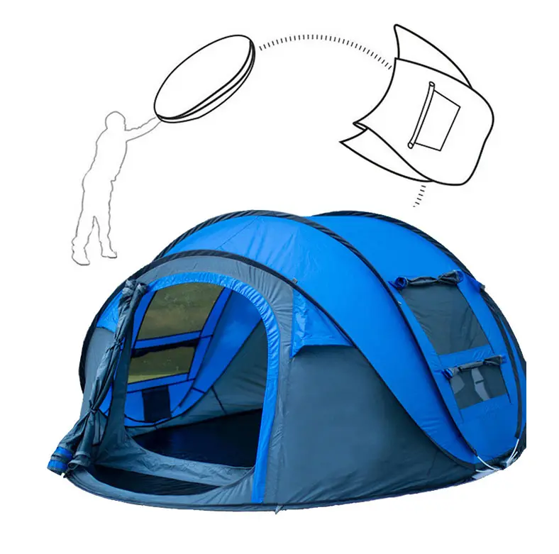 Outdoor Camping Tent 4 Pessoa Dome Tent Automático Instantâneo Personalizado Pop Up Tent