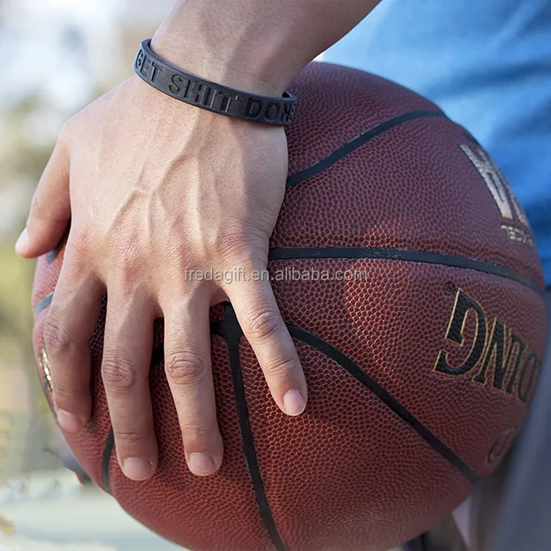 Basketball custom printed silicone wristbands Highly Personalized Promotional Rubber Bracelet