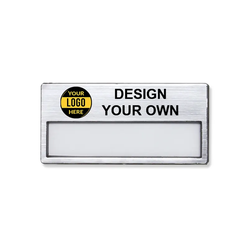 Design Your Own Reusable Printed Window Name Badge custom name on plate employee name plates