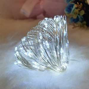 10M100LEDリモコン銅線ランプストリング8機能3AA防水バッテリーボックス銅線ランプ - Product Image 1