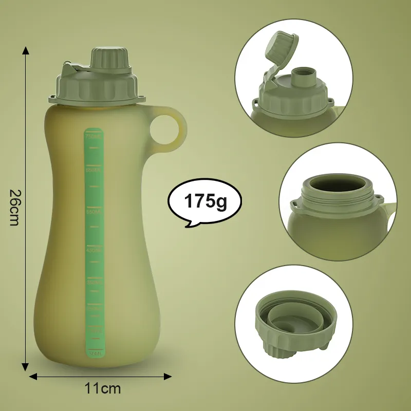 Đóng mở chai nước BPA free 750ml chai nước Trọng lượng nhẹ và bền tùy chỉnh chai nước