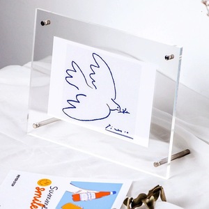 Hiện đại pha lê rõ ràng từ khung cho tài liệu hình ảnh 10x5 4x6 5x7 Acrylic Máy tính để bàn hiển thị văn phòng trang trí nội thất - Product Image 2