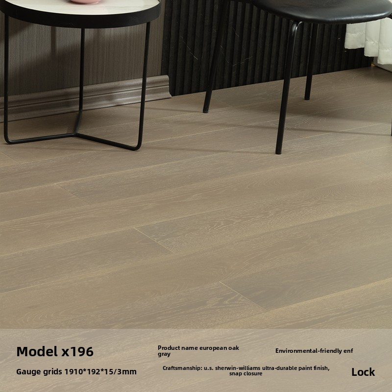 X196 European oak 3mm veneer lock floor heating ENF grade
