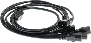 IEC C14〜C13 EU USYスプリット電源コード1〜23 4コンピューター用スプリット電源ケーブル - Product Image 6