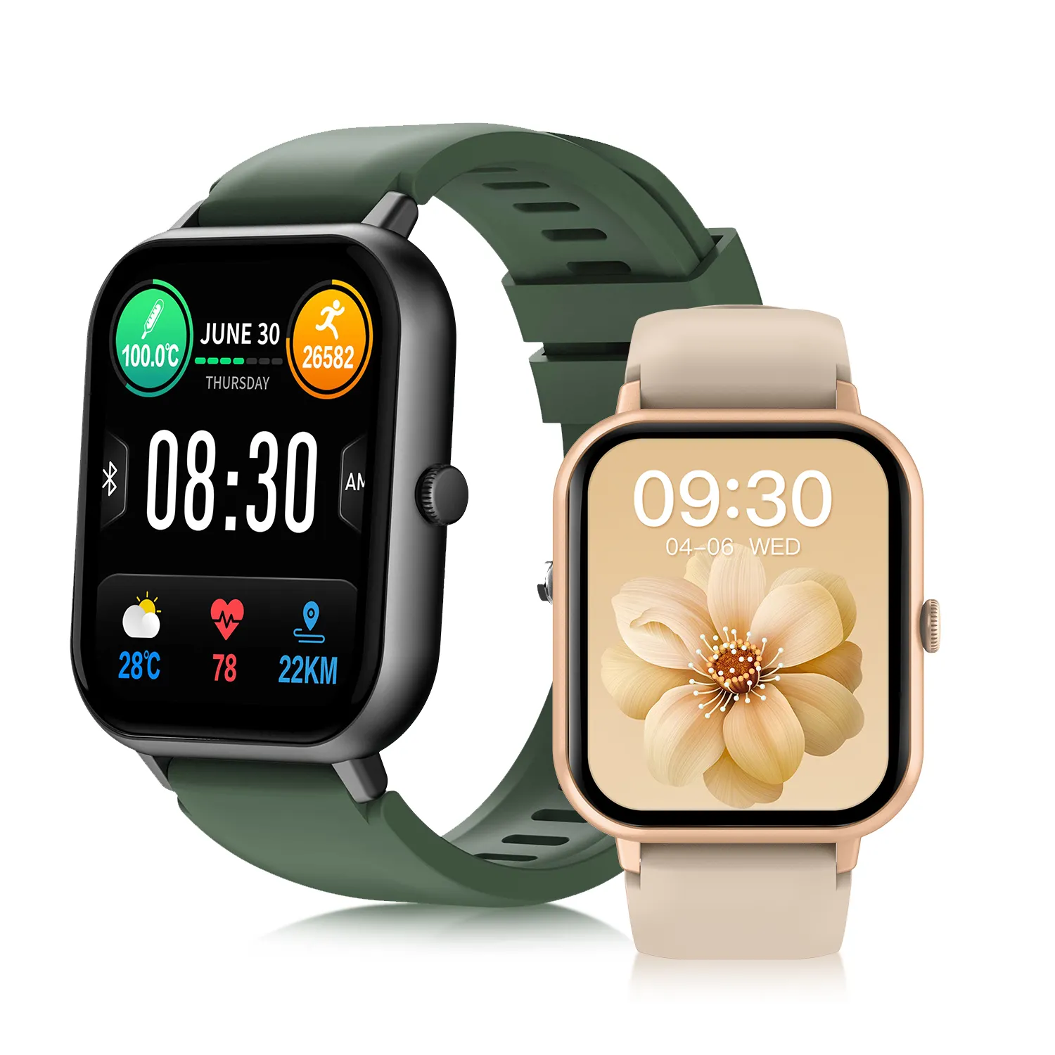 VZL54 1.83 pollici nuovo smartwatch argento di tendenza IP67 relojes inteligentes frequenza cardiaca rettangolare uomini BT chiamata sport smart watch