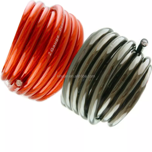 1/0 2 ölçer 4 8 AWG kırmızı güç zemin kablosu oksijensiz bakır OFC CCA araba ses tel için saydam parlak PVC ceket ile - Product Image 3