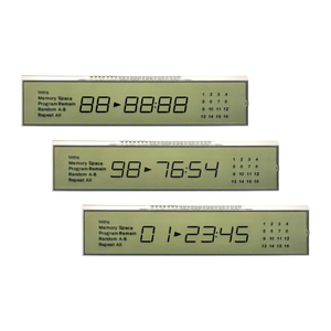 Benutzer definierte Segment LCD-Anzeige Günstiger Preis Elektrisches Motorrad Instrument LCD 7 Monochrom Segment LCD-Anzeige - Product Image 1