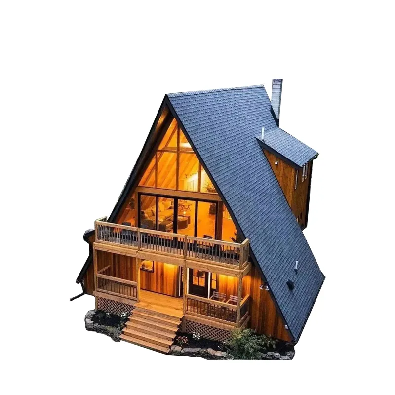 Новый небольшой кемпинг, американский домик, набор бревенчатых домиков, сборный дом, деревянный дом