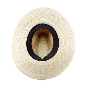 Yüksek kaliteli geniş ağız palmiye yaprağı fötr şapkalar dokuma şerit toptan aksesuar ile balıkçılık ve seyahat için - Product Image 3