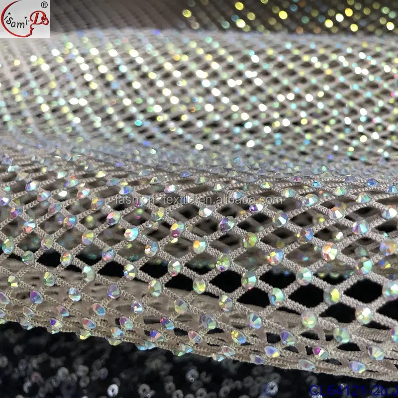 Venta al por mayor diamante malla Wrap Roll Sparkle Rhinestone cinta bandas de cristales de diamantes de imitación tela de Diseño Popular