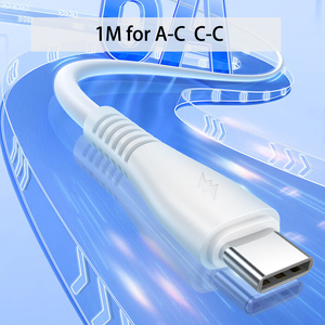 トレンド製品2025低価格1MホワイトPVC成形タイプC高速充電ラウンドコードデータケーブル在庫出荷可能 - Product Image 5
