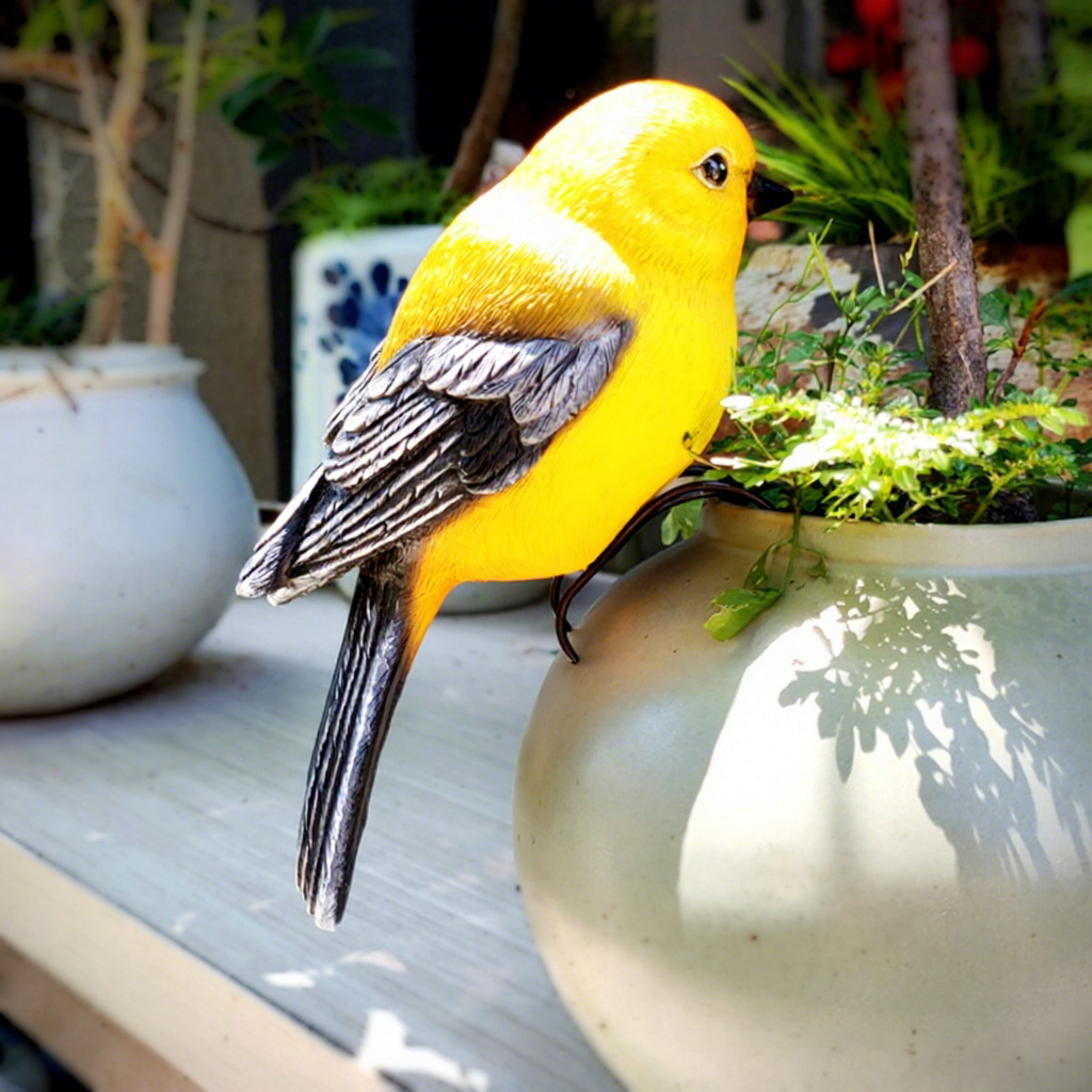 Oiseau jaune à suspendre soi-même
