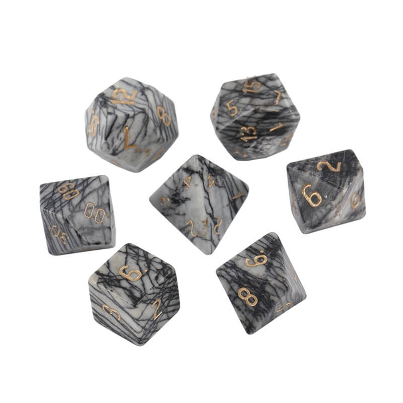 Natural white black stone
