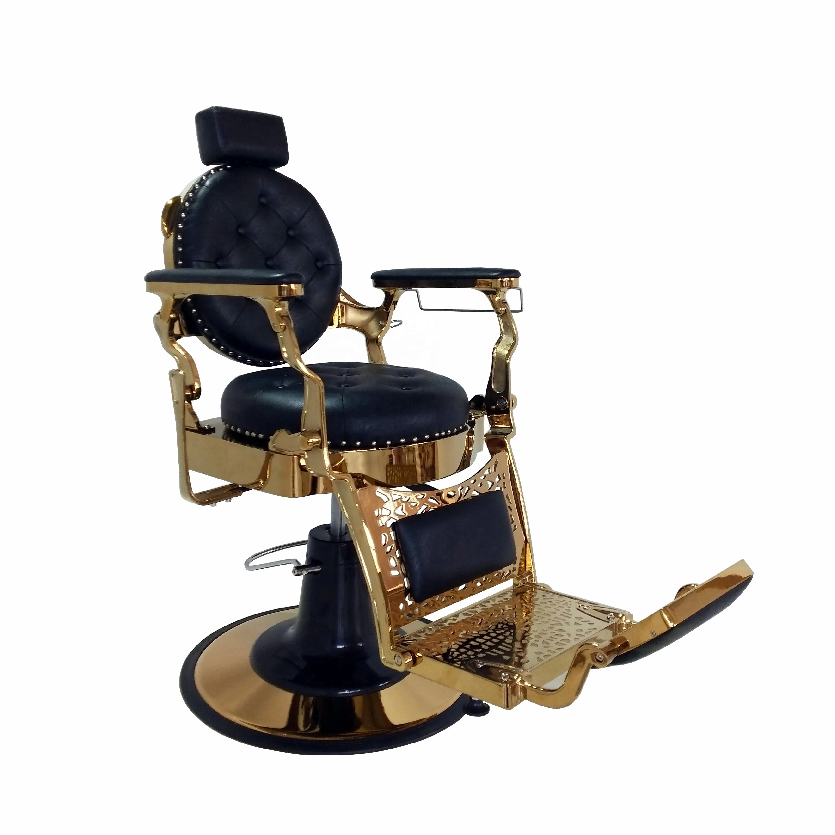 2021 мебель для салонов красоты Оптовая торговля сверхмощный Универсальный старинный золотой гидравлический кресло парикмахера