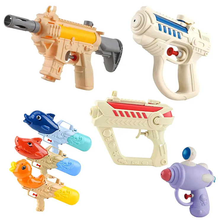 Kids summer outdoor shooting battle games pistol 2024 new toys small cartoon space pocket repeater water gun