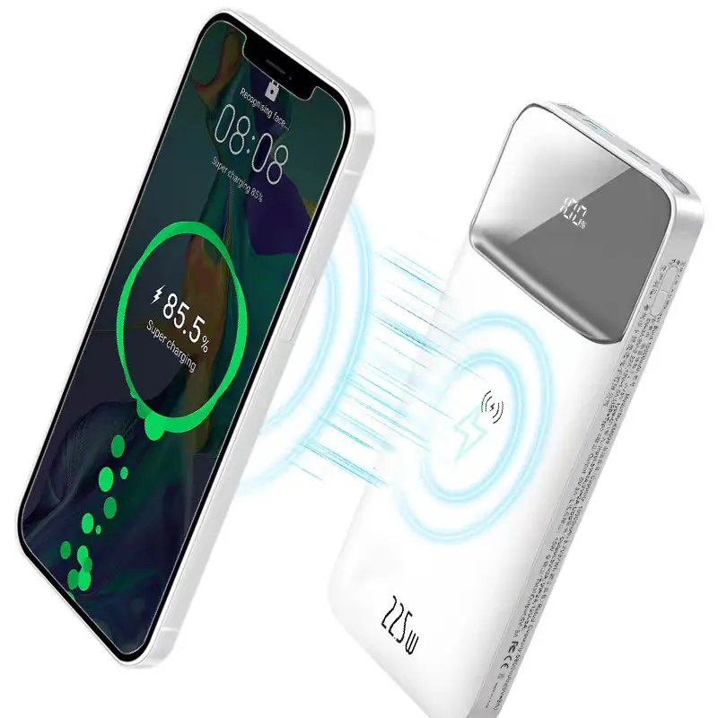 KaraManda dijital ekran hızlı şarj taşınabilir manyetik güç bankası 10000mah kablosuz güç banka mobil güç bankalar için telefon için