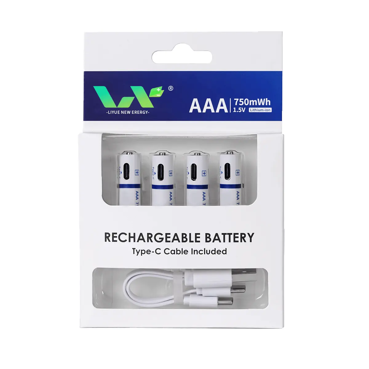 Cellules NiZn 1.6V Batterie rechargeable au lithium-ion 1.5V USB batteries rechargeables li-ion AA AAA