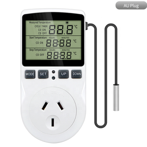 Thermostat Digital Temperature <strong>Controller</strong> Socket Outlet With <strong>Timer</strong> Switch <strong>Sensor</strong> Probe