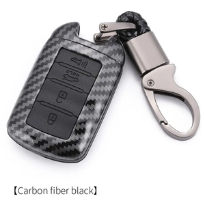 ABS karbon Fiber araba uzaktan Fob anahtar kılıfı kabuk için Kia Stinger GT CK <span class=keywords><strong>K9</strong></span> K900 2018 2019 2020 2021 2022 2023 aksesuarları