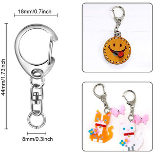 <strong>C</strong> D B Buckle <strong>Key</strong> Ring Keyrings Keychain Hang Swivel Hook Jump Rings Lobster Clasp Zinc Alloy Small Round Eight-<strong>shaped</strong> Buckles - Product Image 3