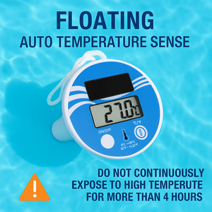 Termómetro de piscina con sensor dual inalámbrico, con energía solar, ahorro de energía, pantalla LCD digital para temperatura del agua - Product Image 4