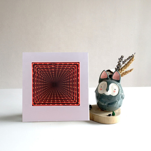 J & R Rgb Kleurveranderende Led Licht Vierkante Spiegellamp Nieuwigheid Infinity Wandlamp Voor Woonkamer - Product Image 3