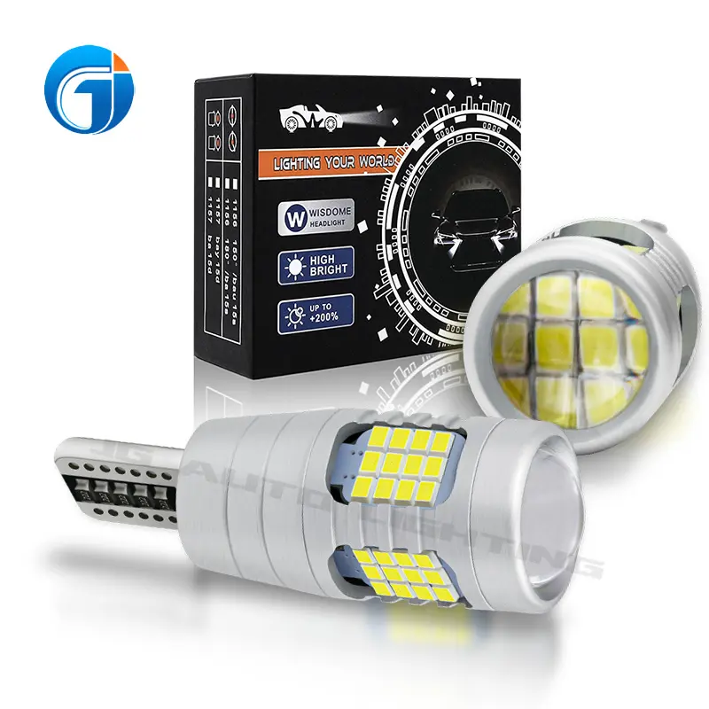 T15 W16W Led ampul HD Lens 3030 çip 60smd süper parlak Canbus araç ters işıklar kuyruk fren lambası yok hata otomatik dönüş sinyal ışığı